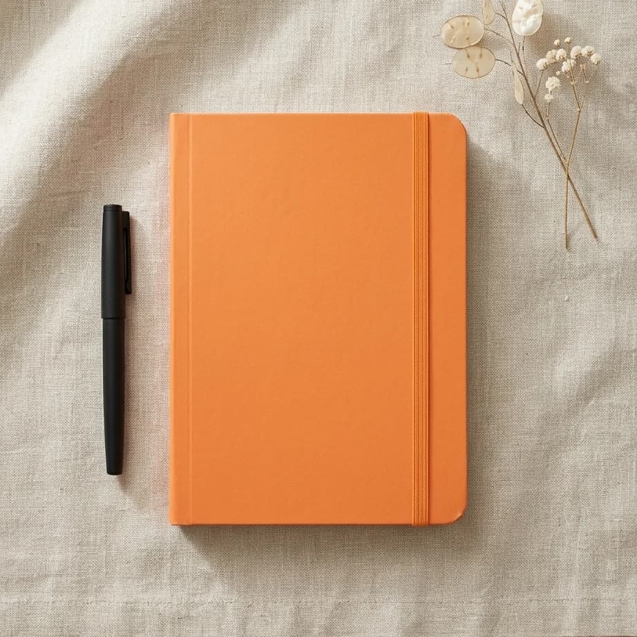 Block de notas naranja